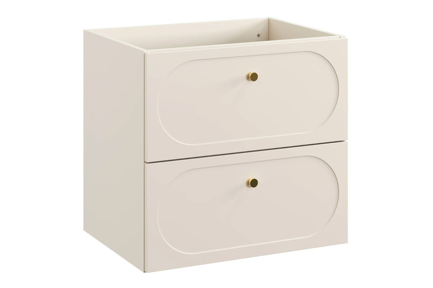 Zestaw Szafka Pod Umywalkę z Blatem 60 cm 2 Szuflady Donna Sand