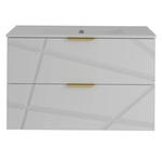 RADOM-06 - Szafka z Umywalką 2S 80cm Biały Mat Zestaw-3