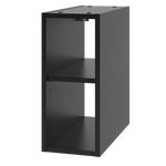 AVELLA-02 - Szafka pod Umywalkę z Blatem i Regałem 4S 140cm Czarny Mat Orzech Zestaw-7