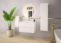 ARCOS-08 - Słupek Wysoki 1-drzwiowy 130cm Biały Mat