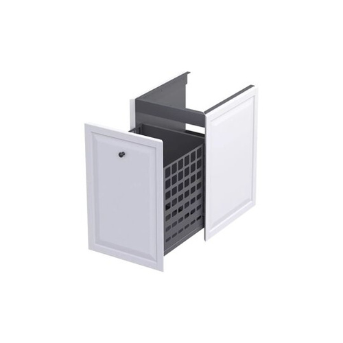 Oristo Szafka Niska 40 cm MONTEBIANCO Biały Mat Uchwyt Postarzana Cyna 