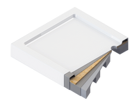 Brodzik akrylowy prostokątny 120x90 cm Jasmin Plus