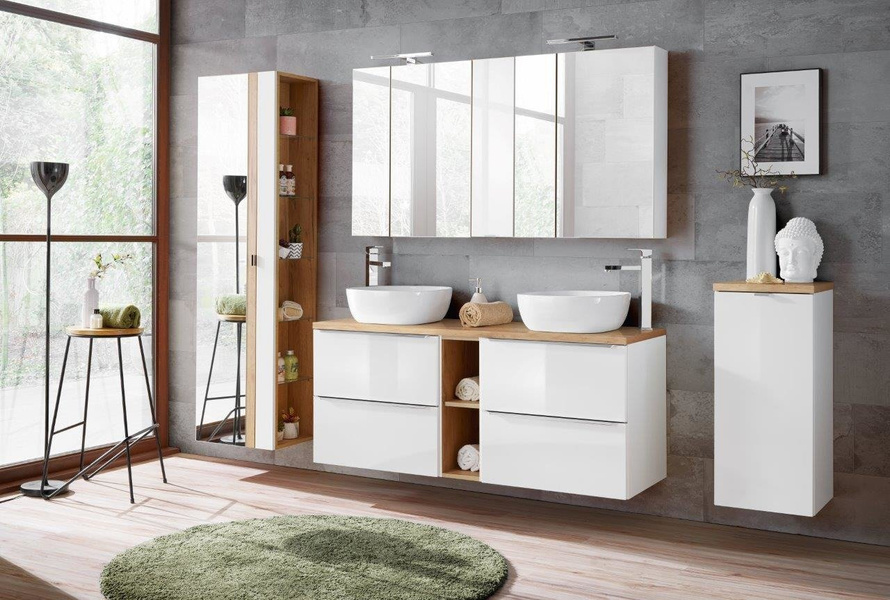 Szafka niska z koszem Capri biały 811