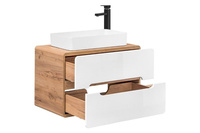 Szafka nastawna 80 cm Aruba + umywalka nastawna biała