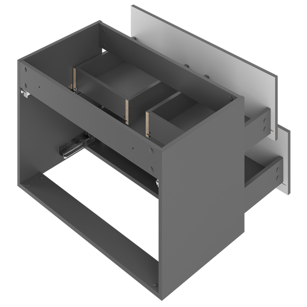 XILO-01 - Szafka z Umywalką 2S 80cm Szary Mat Zestaw-3