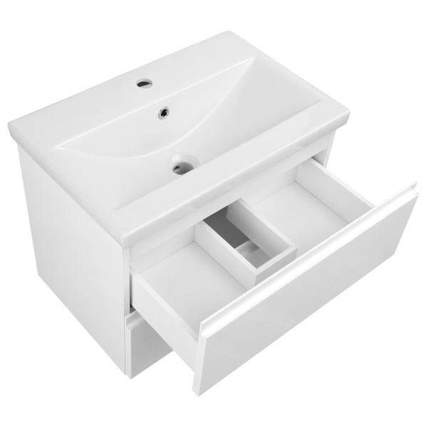 Astor Zestaw Reno 60 cm Szafka z Umywalką 2S Biały Połysk