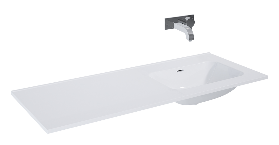 Elita Umywalka Meblowa Skappa 120 Bez Otworu Prawa (60+60), Ceramiczna Biały