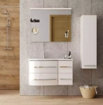 Oristo Szafka pod umywalkę 90 cm OPAL biała lewa