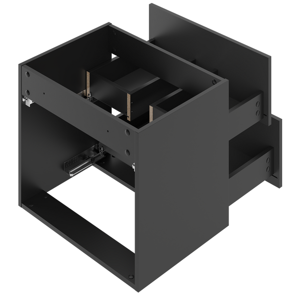 ARCOS-06 - Szafka pod Umywalkę z Blatem 4S 120cm Czarny Mat Zestaw-6