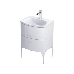 Oristo Szafka z umywalką w białym macie 62 cm 2S LOUIS biała połysk