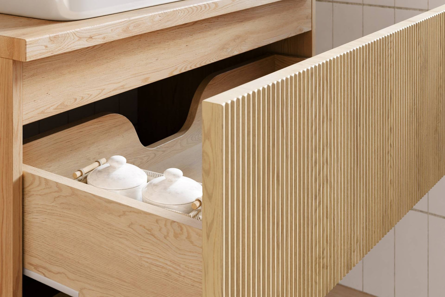 Szafka Pod Umywalkę 80 cm 2 Szuflady Nordic Cremona