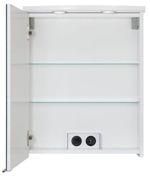 Astor Szafka Z Lustrem 50 cm Bruno Biały Połysk