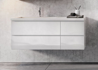 Oristo Szafki z umywalką 125 cm BRYLANT białe L