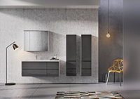 Oristo Szafki z umywalką 125 cm BRYLANT grafitowe L