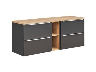 Podwójna szafka pod umywalkę 140 cm Capri Cosmos 820 + blat + słupek