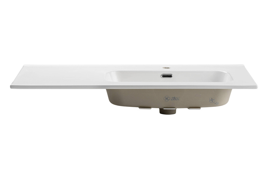 Umywalka Meblowa Ceramiczna 100 cm Prawa GO 2 100CM R DP E-8095-100R Biały Połysk