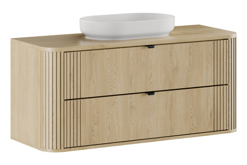 Zestaw Szafka z Blatem i Umywalka Nablatowa 120 cm Ovalia Cremona