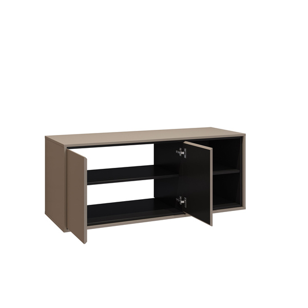 Irvine - Szafka Pod Umywalkę 2D z Regałem Congo Czarny Onyks