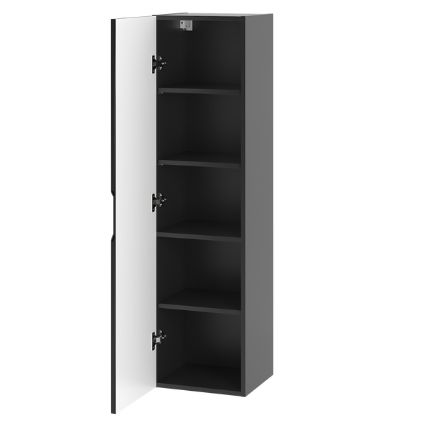 VESPER-03 - Słupek Wysoki 1-drzwiowy 130cm Czarny Mat