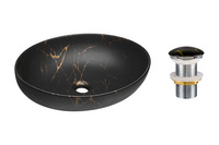 Korek do umywalki MONA-MB12 Czarny Mat