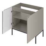 ASPEN-08 - Szafka Pod Umywalkę 2D 80cm Kaszmir Czarny Stelaż