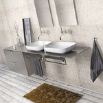 Oristo Szafka pod umywalkę 50 cm SIENA ciepły szary mat