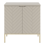 ASPEN-08 - Szafka pod Umywalkę z Blatem 2D 80cm Kaszmir Zestaw-1 Złoty Stelaż