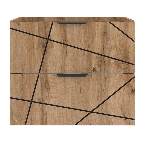 WOOD-02 - Szafka Pod Umywalkę 2S 60cm Dąb Wotan