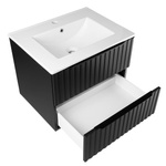 Astor Zestaw Amy 60 cm Szafka z Umywalką Czarny Mat