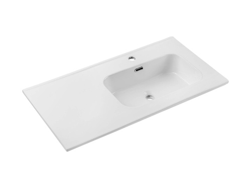 Umywalka Meblowa Ceramiczna 90 cm Prawa GO 2 90CM R DP E-8095-90R Biały Połysk