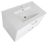 Astor Szafka Z Umywalką Toscania 80 cm Biały Połysk Biały Mat