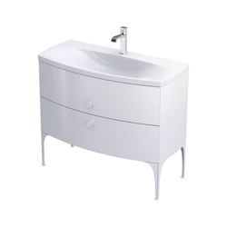 Oristo Szafka z umywalką w białym macie 102 cm 2S LOUIS biała połysk