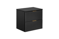 Szafka 60 cm ADEL BLACK z blatem Czarny Mat