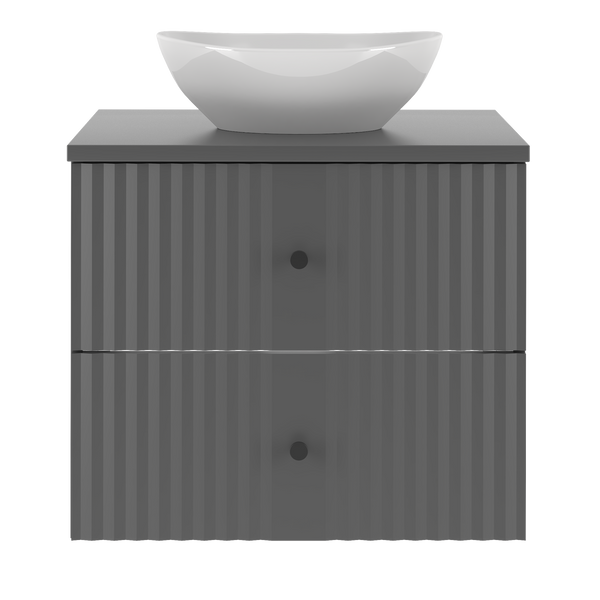 XILO-02 - Szafka z Umywalką i Blatem 2S 60cm Szary Mat Zestaw-2