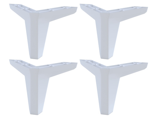 Laura - Dodatkowe Nóżki Do Szafek Łazienkowych 4 Sztuki Biały Plastik