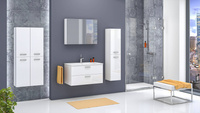 Astor Zestaw Mebli Łazienkowych Toscania 80 cm Biały Połysk Biały Mat