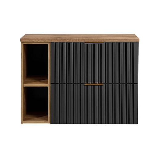 Zestaw 80 cm ADEL BLACK z blatem i regałem