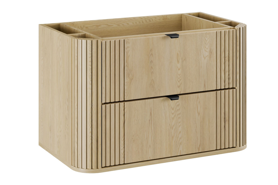 Zestaw Szafka Pod Umywalkę z Blatem 80 cm i Słupek Wysoki Ovalia Cremona