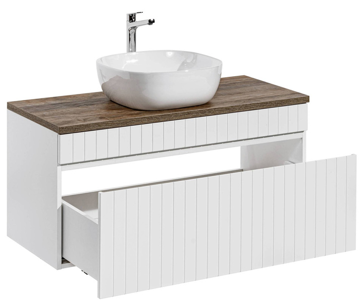 Szafka ICONIC WHITE z Umywalką Smile i Blatem