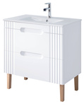 Szafka z Umywalką 80 cm FIJI WHITE
